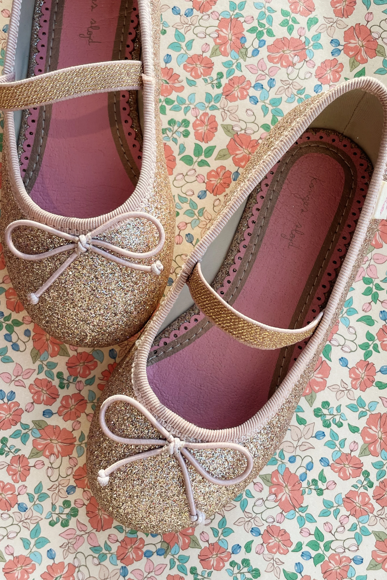 Pink Glitter Ballet Pumps Konges Slojd Vitkac GB